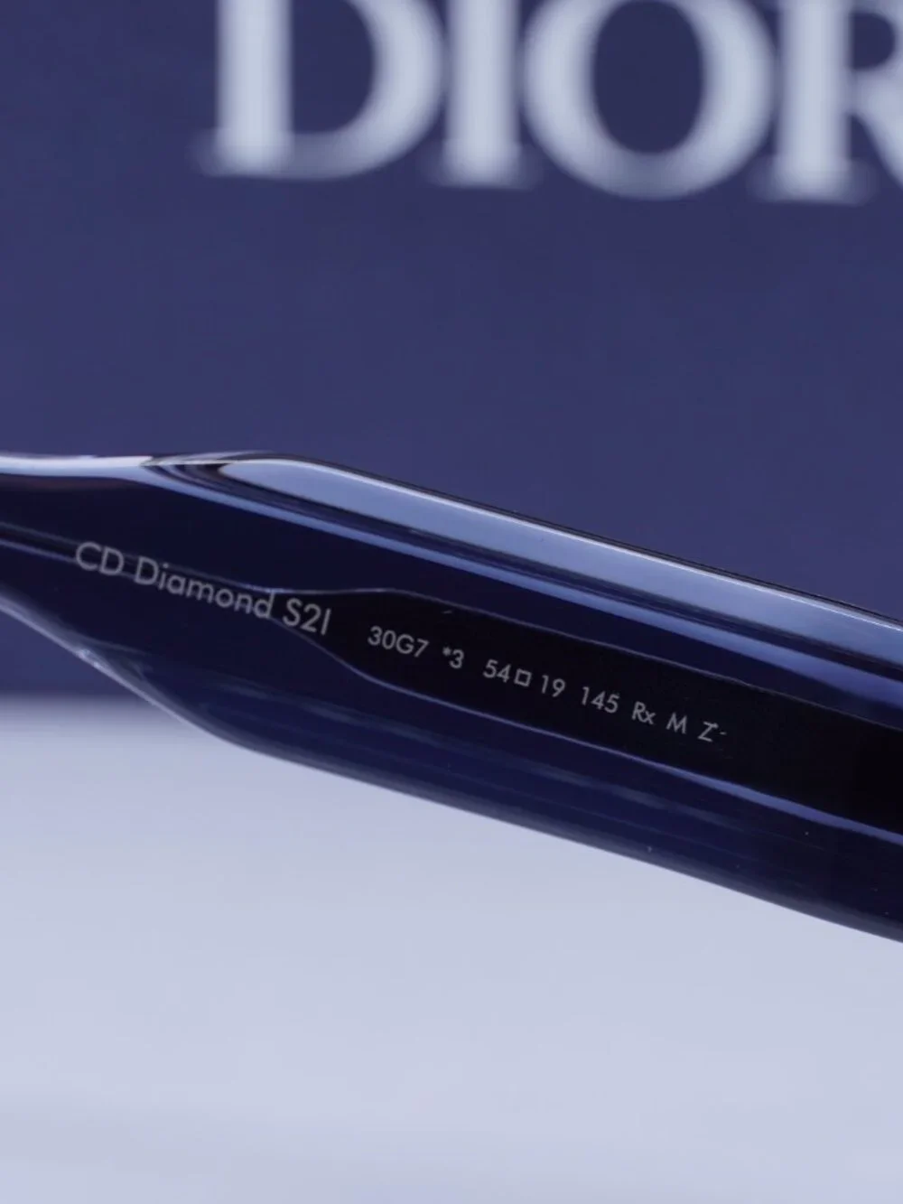 Dior CD DIAMOND S2 30G7 Square Sunglasses - Blue / Purple Mirrored